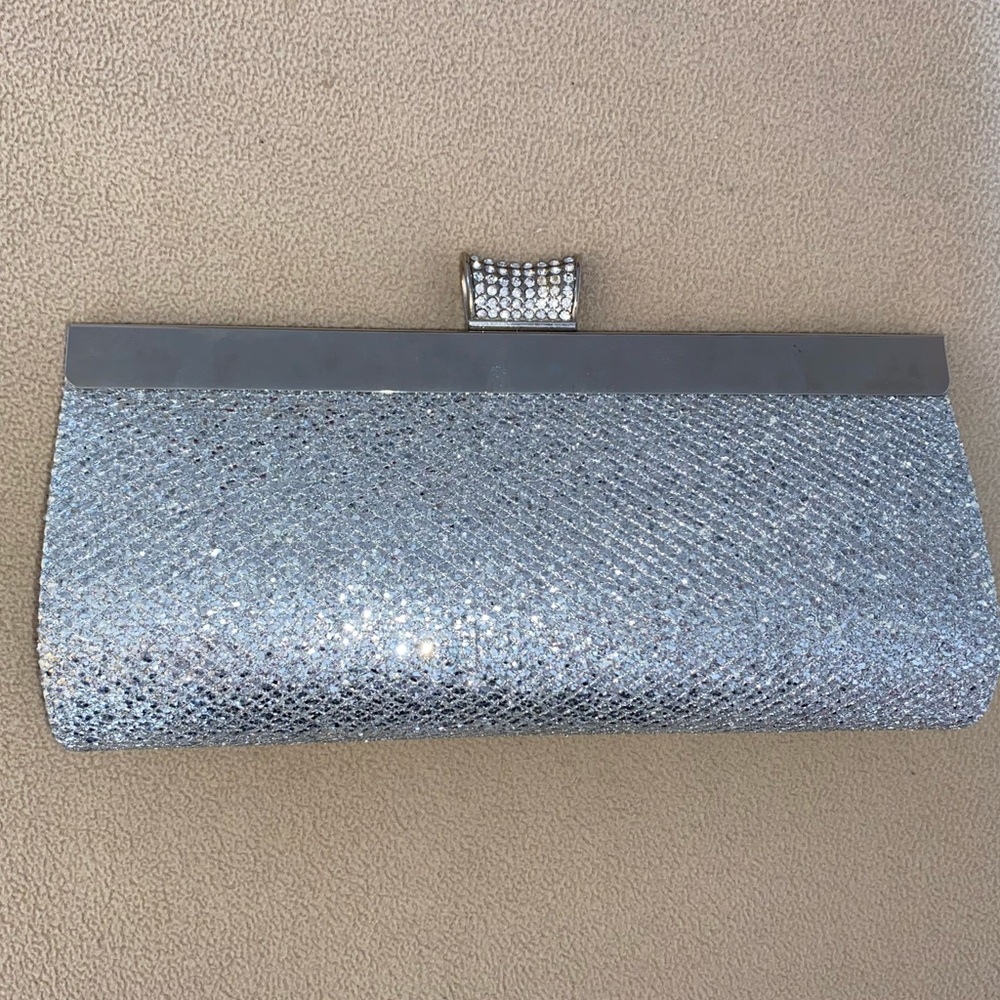 Silver Sparkly Evening Bag
